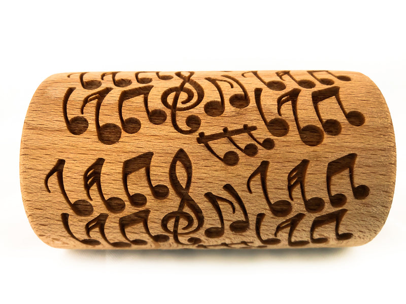 Rolling Pin Embossed With CRAZY NOTES Pattern For Baking Engraved cookies Size Roller 4 inch