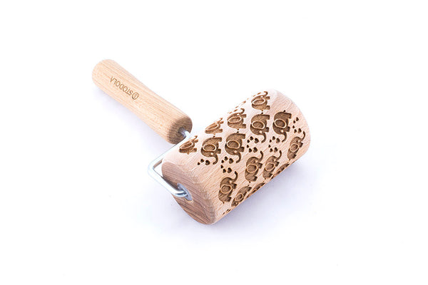 Rolling Pin Embossed With ELEPHANTS
