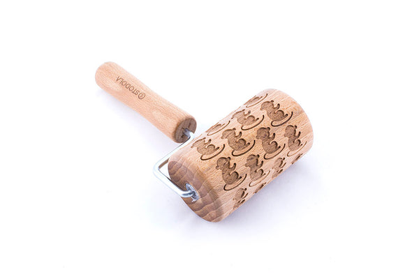 Rolling Pin Embossed With PLAYFUL MONKEYS 