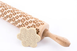 Rolling Pin Embossed with DOG PAWS