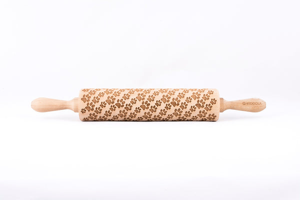 Rolling Pin Embossed with DOG PAWS