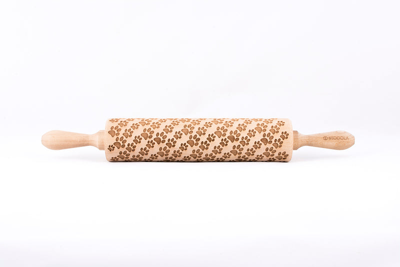 Rolling Pin Embossed with DOG PAWS