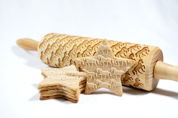 Rolling Pin Embossed with HORSES
