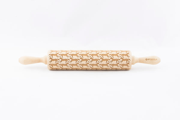 Rolling Pin Embossed with RUNNING HORSES