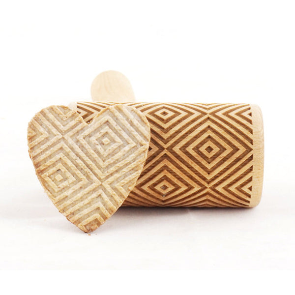 Rolling Pin Embossed With GEOMETRICAL SQUARES