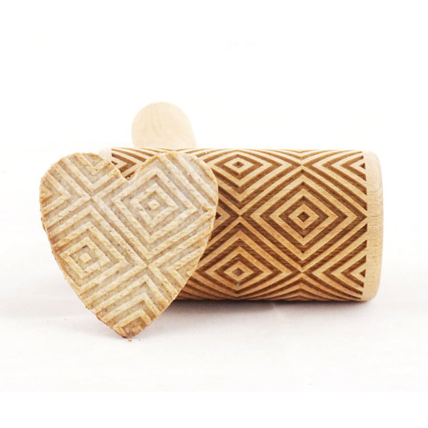 Rolling Pin Embossed With GEOMETRICAL SQUARES