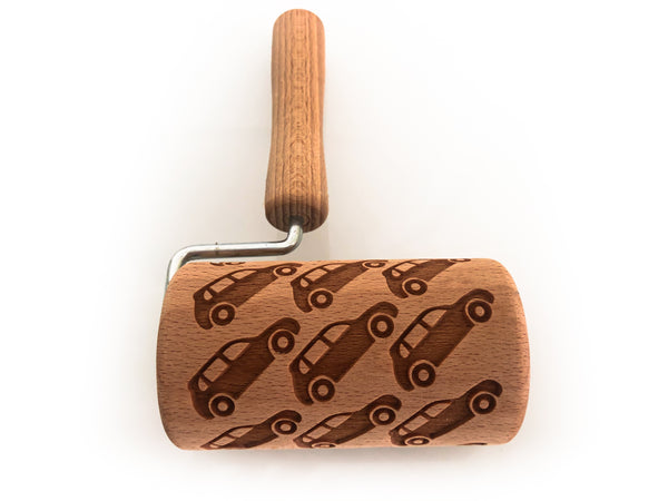 Rolling Pin Embossed With TOY CAR Pattern For Baking Engraved cookies Size Roller 4 inch