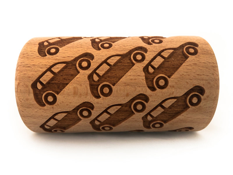 Rolling Pin Embossed With TOY CAR Pattern For Baking Engraved cookies Size Roller 4 inch