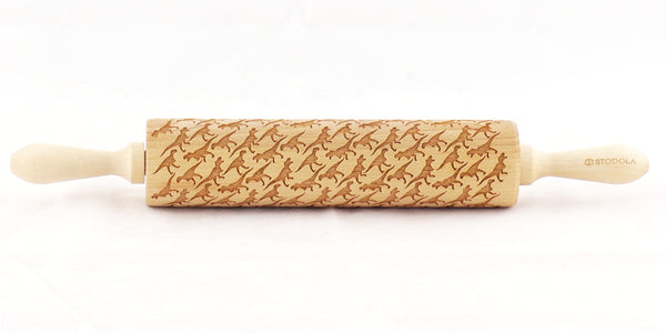 Rolling Pin Embossed with DINOSAURUS