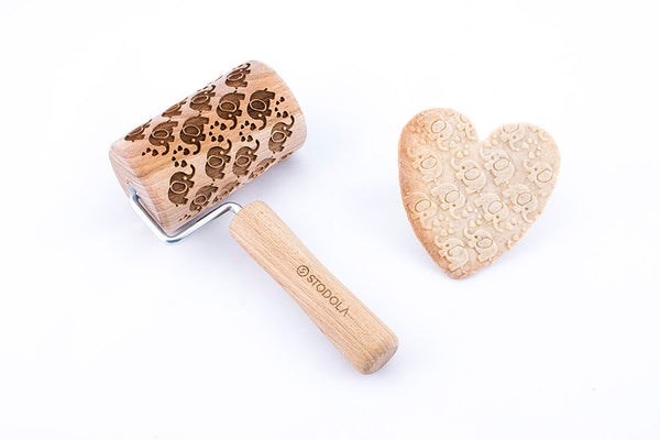 Rolling Pin Embossed With ELEPHANTS
