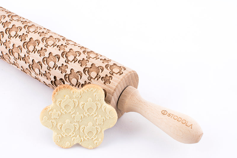 Rolling Pin Embossed with LOVELY SEA TURTLES